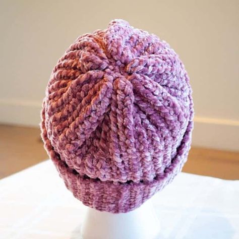 Velvet Beanie Crochet Pattern, Chenille Hat Crochet Pattern, Crochet Velvet Beanie Pattern Free, Velvet Yarn Beanie, Just Chenille Yarn Patterns, Crochet Chenille Hat Free Pattern, Baby Velvet Yarn Crochet Patterns, Bernat Velvet Yarn Crochet Patterns, Chenille Yarn Crochet Patterns