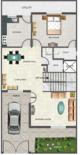 Duplex Floor Plans | Indian Duplex House Design | Duplex House Map 30 50 House Plans India North Facing, Home Naksha House Design, 30 60 Feet House Plan, Home Plans Indian, Indian Duplex House Design, House Map Design, Home Map Design, 30x50 House Plans, 20x40 House Plans