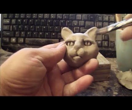 How to Sculpt a Cat Face in Clay - Speed Sculpt Angel Tutorial, How To Make Ceramic, Polymer Clay Cat, Sculpting Tutorials, Sculpture Art Clay, 3d Figures, Pottery Handbuilding, Clay Animals, Ceramic Animals