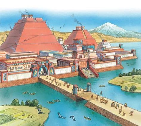 Aztec Architecture, Aztec City, Meso America, Ancient Mexico, Aztec Civilization, Aztec Empire, Ancient Aztecs, Aztec Culture, Aztec Art