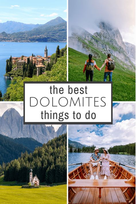 The Dolomites are a stunning mountain range in northeastern Italy. If you're looking for breathtaking views, amazing hikes and incredible skiing, then look no further! From hiking and biking to skiing and snowboarding, this list will show you everything that the Dolomites have to offer. Don't miss out! Dolomites Photography, Hiking Dolomites, Dolomites Hiking, Mountains Italy, Aesthetic Italy, Dolomites Italy, Things To Do In Italy, Italy Itinerary, Italy Summer