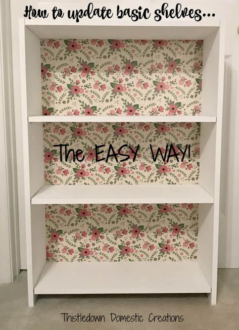 Painting Particle Board Furniture, Easy Diy Shelves, Particle Board Furniture, Diy Bookcase, Bookshelf Makeover, Craft Retreat, Bookcase Diy, Decoupage Ideas, Diy Wall Shelves