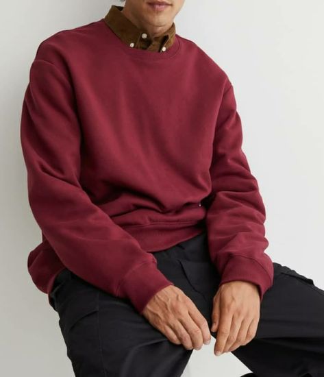 Original H&M sweatshirt for men's Red Sweatshirt, Sweater Men, Red Sweater, Red Sweaters, Men Fashion, Mens Sweatshirts, H&m, Men Sweater, Fox