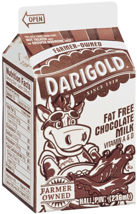 Chocolate Milk Carton, Milk Drawing, Liquid Sugar, Milk Carton, Not Bad, Fat Free, Milk Chocolate, Pop Tarts, Nutrition Facts