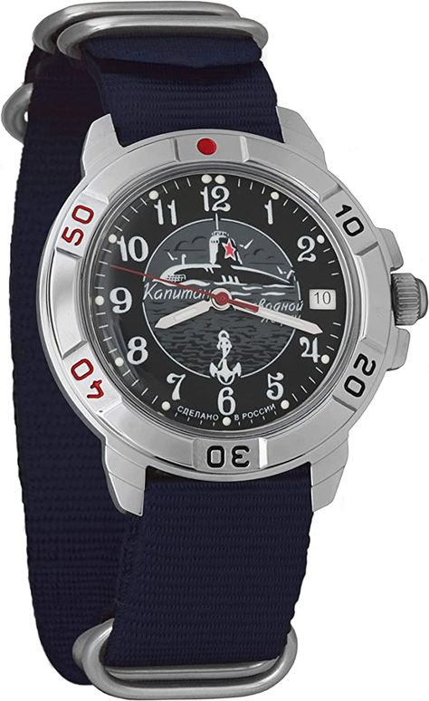 Amazon.com: Vostok Komandirskie Classic Mens Mechanical Hand-Winding Military Wrist Watch #831 (431831: Black+red) : Clothing, Shoes & Jewelry Komandirskie Watch, Vostok Komandirskie, Vostok Watches, Red Clothing, Army Watches, Mechanical Hand, Amazon Buy, Navy Fashion, Amazon Gift Cards