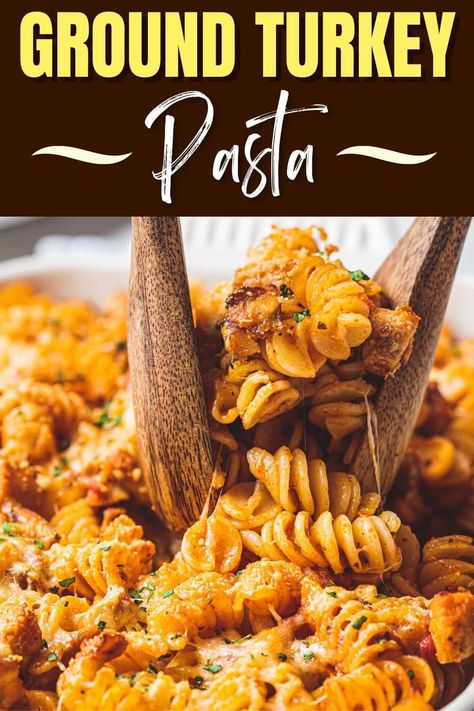 Ground Turkey Pasta Ground Turkey Ricotta Pasta, Pasta With Ground Turkey, Ground Turkey Pasta Recipes, Pasta One Pot, Ground Turkey Pasta, Dinner Suggestions, Ground Turkey Recipes Healthy, Turkey Pasta, Pasta Easy