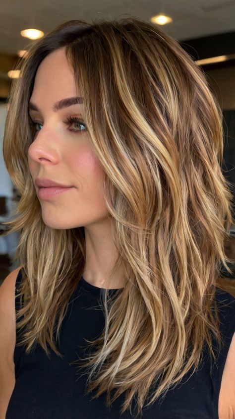 Medium-Length Shag Haircuts Feathered Haircut, Goldie Locks, Haircut Medium, Thick Hair Cuts, Tapered Hair, Bronde Balayage, Shag Haircuts, Midlength Haircuts, Hair Essentials