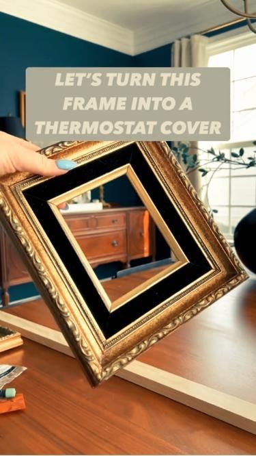 Cover A Thermostat, Ideas To Hide Thermostat, Frame Around Thermostat, How To Cover Thermostat On Wall, Decorative Thermostat Cover, How To Hide A Thermostat On The Wall, Decor Around Thermostat, Decorate Around Thermostat, Hiding Thermostat On Wall