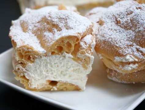 Karpatka (Carpathian Mountain Cake) | Recipe | Cuisine Fiend Mountain Cake, Napoleon Cake, Passion Fruit Curd, Polish Desserts, Homemade Custard, Chantilly Cream, Sandwich Cake, Choux Pastry, Ice Cream Pies