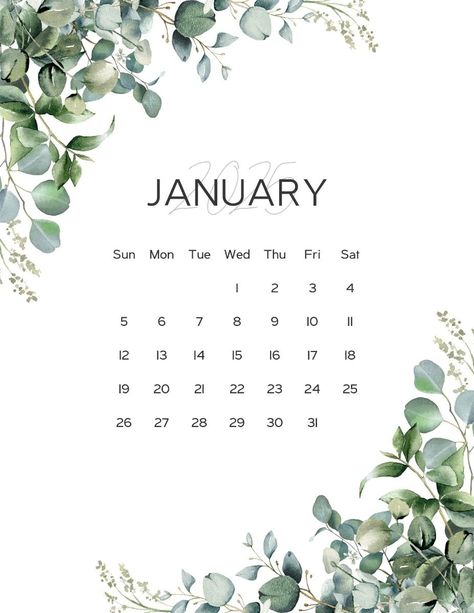 Aesthetic greenery january 2025 calendar printables pdf templates for anja home. Unique design for organizing your year with style.#IllustrationDesign #PrintableWallArt #PrintableIllustrations #PrintableArt #ArtPrintables #PrintableDecor #PrintableArtwork Calendars Aesthetic, Monthly Planner Bullet Journal, Gym Journal, Planner Cover Printable, Weekly Dinner Planner, Planner Ideas Weekly, Planner For School, Gym Planner, Planner For Moms