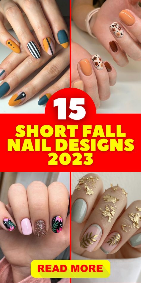 Autumn-inspired nail art: Celebrate the vibrant colors of autumn with autumn-inspired nail art. Experiment with intricate leaf motifs, acorns, or falling leaves in warm shades like mustard yellow, rust red, and deep plum. These designs will add a touch of seasonal charm to your nails. Nail Art Autumn 2023, Nail Art Designs Autumn 2023, Nail Art Leaves Autumn, Fall Nails Inspiration 2023, Fall Nails 2023 With Leaves, Mustard Yellow Nail Ideas, Fall Leaves Nails 2023, Fall Nails Mustard Yellow, Autumn Nail Art Designs Fall Leaves