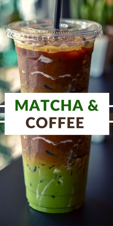 Mixing matcha tea with coffee creates a unique combination that you should definitely try. It’s a fresh yet familiar experience! Matcha And Coffee, Bubble Tea Flavors, Matcha Milk, Making Iced Tea, Tea Health Benefits, Herbal Drinks, Coffee Mix, Herbal Teas, Flavored Tea