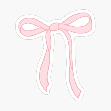 Get my art printed on awesome products. Support me at Redbubble #RBandME: https://www.redbubble.com/i/sticker/Coquette-Pink-Bow-Sticker-by-emmahaslam3/157390847.JCQM3?asc=u Cute Stickers School, Pink Bow Sticker, Coquette Items, Coquette Stickers, Bow Sticker, Ribbon Sticker, Coquette Design, Pink Stickers, Creative Stickers