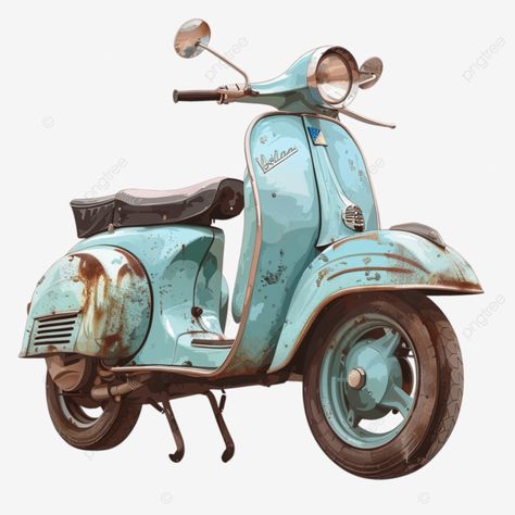 classic scooter nostalgia scooter vintage vespa png Vespa Sticker, Vespa Classic, Classic Scooter, Motor Klasik, Vintage Vespa, Home Library Design, Vespa Vintage, Urban Sketchers, Transparent Image