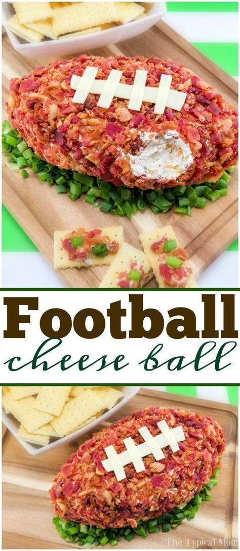 Super Bowl Potluck, Football Cheeseball, Shaped Cheese Ball, Football Appetizers, Cheese Appetizer, Healty Dinner, Bowl Party Food, Superbowl Appetizers, Appetizers For A Crowd