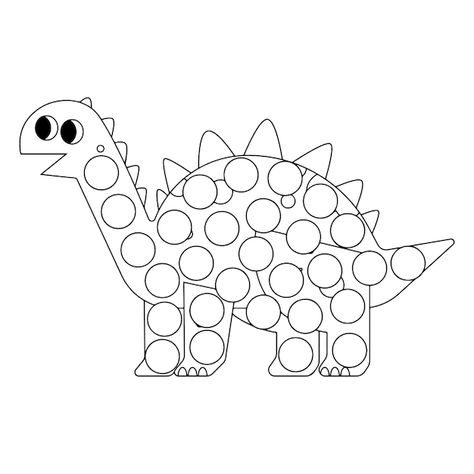 Dinosaur Do A Dot Printables Free, Dinosaur Activity Sheets, Dinosaur Dot Marker Printables, Marker Coloring Pages, Dinosaur Sheets, Free Teacher Printables, Dinosaur Preschool, Camera Mug, Dot Marker Printables