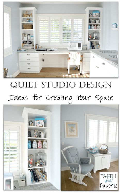 Sewing Studio Layout, Sewing Studio Space, Ikea Sewing Rooms, Quilt Room Organization, Small Sewing Rooms, Quilt Sewing Room, Sewing Tables, Sewing Room Furniture, Sewing Room Inspiration