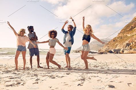 Happy young people dancing by Jacob Lund Photography on @creativemarket Friends Enjoying, Friends Together, Photography Genres, Photography Kit, Photo Grouping, People Dancing, Vsco Girl, Beach Wallpaper, Pictures Of People