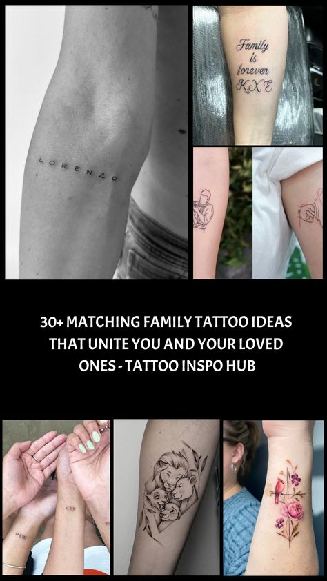 Family tattoos are a special way to show the love and connection you have with those closest to you. These tattoos can represent the strong bonds, loyalty, Tattoos That Represent Family, Family Matching Tattoos, Family Tattoo Ideas Matching, Small Family Tattoos, Matching Family Tattoos, Family Tattoo Ideas, Loyalty Tattoo, Barcode Tattoo, Family Tattoo Designs