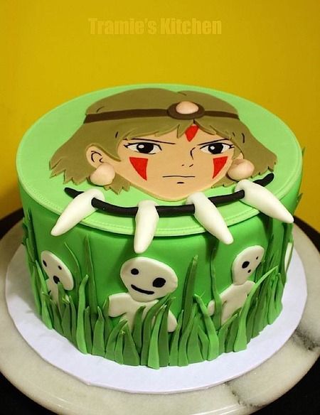 Hayao Miyazaki's Studio Ghibli Princess Mononoke cake. Lovely. Studio Ghibli Party, Anime Cake, Cake Wrecks, Mini Tortillas, Lottery Numbers, Cupcake Designs, Princess Mononoke, Disney Cakes, Culinary School