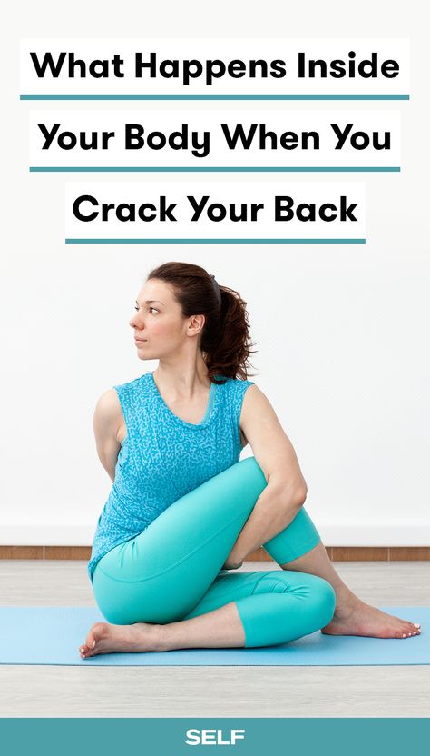 Cracking your back can feel really good in the moment, but what is it doing to your bones and joints? This is the science of back cracking what happens inside your body that makes it so satisfying. Back Cracking, Cracking Your Back, Good Back Workouts, Rogue Fitness, Yoga Therapy, So Satisfying, Power Yoga, Daily Yoga, Low Back Pain