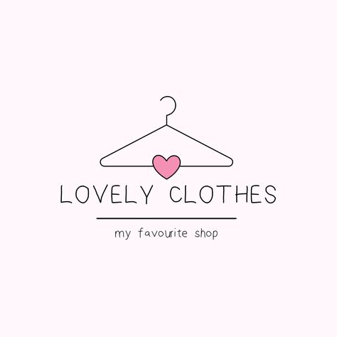 My Favourite Shop, Lovely Clothes Logo brandi Shopping Logo Ideas, My Closet Logo, Logo For Clothing Business, Clothes Shop Logo, Online Business Logo Design, Clothing Line Logos, Online Shop Logo, Clothes Logo, Closet Logo