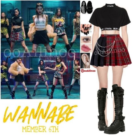 Itzy Wannabe Inspired Outfits, Itzy Wannabe Outfit, Itzy Inspired Outfits, Itzy Outfits Inspired, Itzy Outfit, Itzy Concert, Itzy Wannabe, Kpop Cover, Dancing Outfits