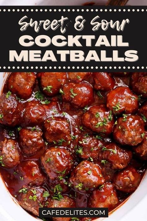 Sweet Sour Sauce Meatballs, Meat Ball Appetizers Parties, Sweet And Sour Cocktail Meatballs, Pioneer Woman Cocktail Meatballs, Sweet And Sour Meatballs Appetizers, Best Meatball Sauce Appetizers, Candied Meatballs, Sweet And Sticky Meatballs, Horderves Appetizers Meatballs