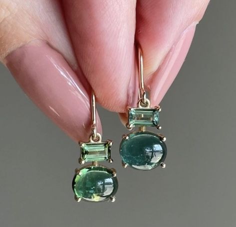 Green Tourmaline Earrings, Green Stone Earrings, Stones Earrings, Tourmaline Earrings, Dope Jewelry, March 5, Classy Jewelry, Gold Earrings Designs, Jewelry Lookbook