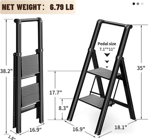 Folding Step Ladder, Kinetic Architecture, 3 Step Ladder, Kitchen Ladder, Foldable Stool, Wooden Folding Chairs, Electrical Circuit, Folding Step Stool, Apartment Stuff