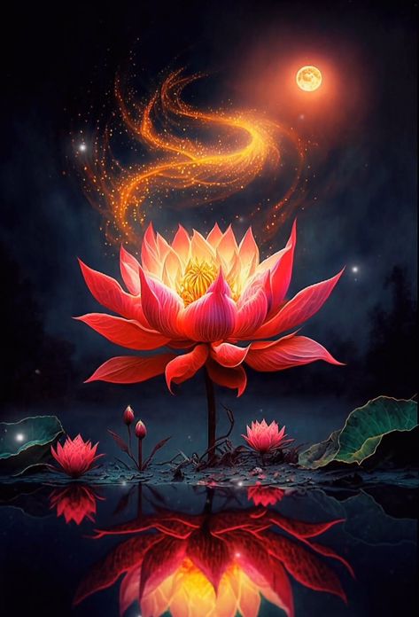 Red Lotus Wallpaper, Mf Hussain Paintings, Lotus Butterfly, Red Lotus Flower, Lotus Flower Wallpaper, Lotus Flower Painting, Black Flares, Lotus Wallpaper, Cosmos Art