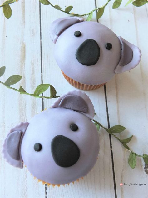 koala cupcakes, easy simple koala cupcake recipe, cute koala cupcakes, best koala cupcakes, Australian day recipe ideas, Best koala cupcake cakes, sweet treats, fun food for kids Celebration Food Ideas, Aussie Cupcakes, Koala Cakes, Koala Cupcakes, Holiday Food Recipes, Australia Day Party, Gumnut Baby, Australia Cake, Koala Party