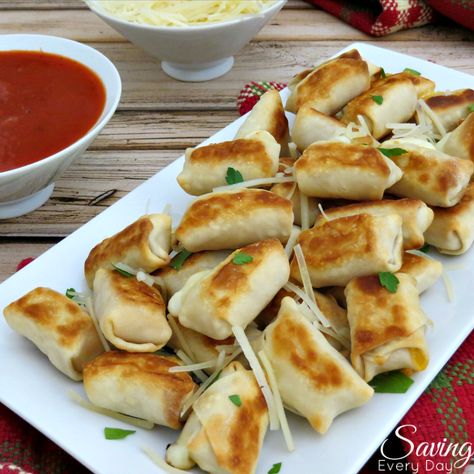 Wonton Wrapper Recipes Appetizers, Won Ton Wrappers, Baked Wontons, Wonton Wrapper Recipes, Cheese Bites Recipe, Crispy Wonton, Zucchini Feta, Won Ton, Wonton Recipes