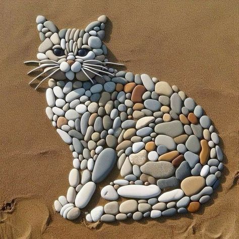 Stone Pictures Pebble Art, Diy Rock Art, Painted Rock Animals, Art Pierre, Stone Art Painting, Rock Painting Patterns, Stone Pictures, Garden Art Crafts, Mosaic Garden