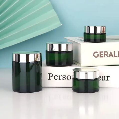 10ml 20ml 30ml 50ml 100ml Empty Green Luxury Skincare Packaging Facial Body Ointments Potions Balms Custom Glass Cosmetic Jar - Buy Green Glass Jar,Cosmetic Jar Glass,Glass Body Cream Containers Product on Alibaba.com Luxury Skincare Packaging, Skin Care Packaging, Diy Lotion, Skincare Packaging, Sugar Body Scrub, Custom Glass, Cosmetic Packaging, Essential Oils Aromatherapy, Luxury Skincare