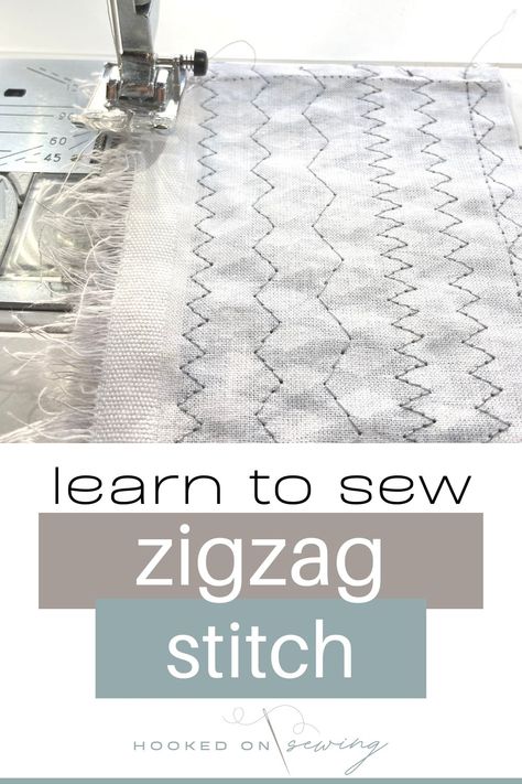 Zigzag Stitch, Bernina Sewing, Herringbone Stitch, Sewing Stitches, Sewing Blogs, Sewing Lessons, Straight Stitch, Back Stitch, Satin Stitch