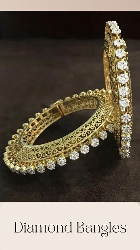 Pacheli Bangle Diamond, Pacheli Bangle, Gold Bridal Jewellery, Gold Vaddanam, Ad Bangles, Choker Design, Latest Indian Jewellery, South Indian Bridal Jewellery, Bangle Diamond