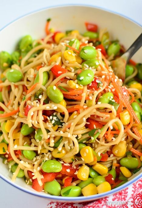 Cooked Edamame, Edamame Noodles, Edamame Pasta, Low Calorie Pasta, Salad Bowl Recipes, Low Calorie Salad, Edamame Recipes, Veg Recipe, Edamame Salad