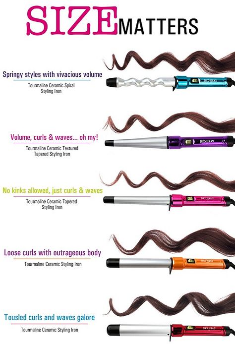 Bed Head Curling Wand, Hair Tongs, Volleyball Hairstyle, Bedhead Hair, Curling Tips, Hair Tool Set, Hair Salon Tools, Korean Eye, Different Types Of Curls