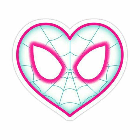 Cute heart for Spider-Man ♡ Valentine Grams, Spiderman Heart, Spiderman Canvas Art, Creative Pastries, Spiderman And Gwen, Spidey Birthday, Spiderman Canvas, Gwen Spiderman, Spiderman Stickers