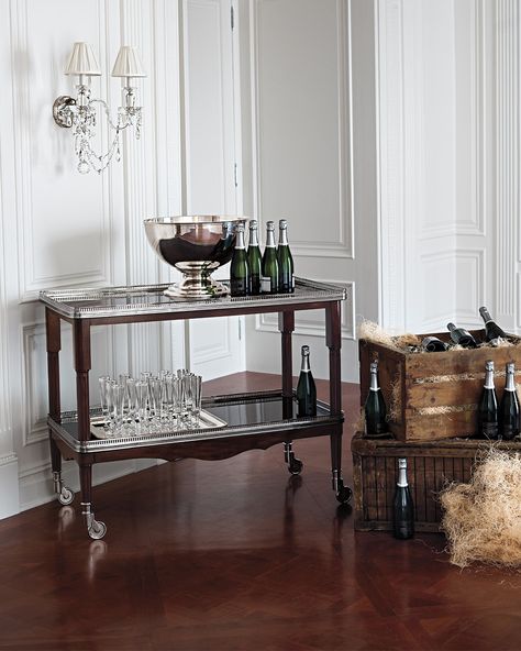 THEODORE ALEXANDER - HIGH END LUXURY FURNITURE: The One Fifth Drinks Trolley from @Ralph ... https://www.davincilifestyle.com/theodore-alexander-high-end-luxury-furniture-the-one-fifth-drinks-trolley-from-ralph/   The One Fifth Drinks Trolley from @RalphLaurenHomand is as true to form as it is to function, reflecting a refined sense of luxury.  ____________________________#RalphLaurenHome #luxurycollection #timelessdesign #iconicfurniture #luxuryliving #theodorealexander Ralph Lauren Bar Cart, Ralph Lauren Bar, Drinks Trolley, Silver Bowl, Theodore Alexander, Iconic Furniture, Shop Home Decor, Ralph Lauren Home, Cocktail Hour