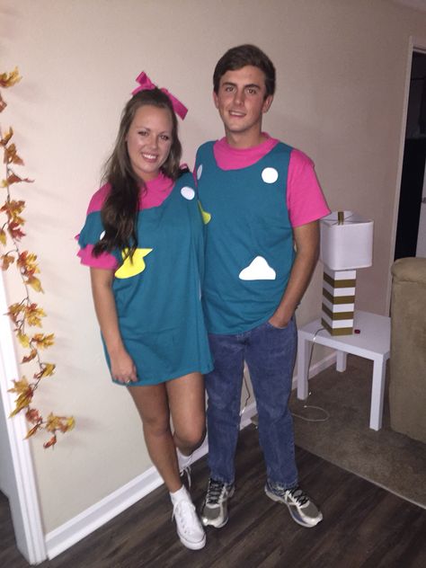 Phil and Lil Rugrats costume  For the kids Phil And Lil Rugrats, Lil Rugrats, Matching Couple Costumes, Cute Halloween Costumes For Couples, Rugrats Costume, Diy Couples Halloween Costumes, Couple Costumes For Halloween, Costumes For Teenage Girl, Pink Bowtie