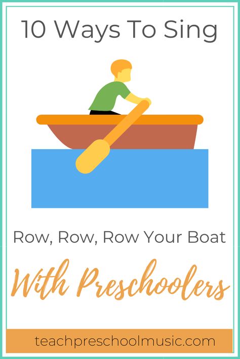 Preschool Movement Activities, Transportation Theme Preschool, Row Row Row Your Boat, Boat Theme, Teach Preschool, Transportation Preschool, Preschool Circle Time, Row Row Your Boat, Children Education