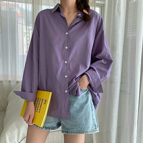 Oversized Longsleeve, Laid Back Outfits, Polo Shirt Girl, Tee Shirt Outfit, Oversized Tee Shirt, Korean Outfit Street Styles, Office Casual Outfit, Korean Casual Outfits, Baggy Clothes