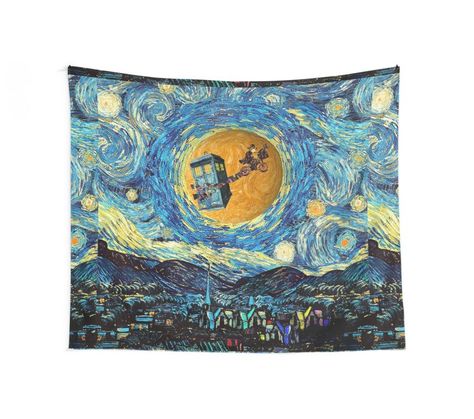 4th Doctor Supermoon starry night Wall Tapestries #Posters #CanvasPrints #PhotographicPrints #ArtBoards #ArtPrints #FramedPrints #MetalPrints #AcrylicBlocks #WallTapestries #DoctorWho #tardis #britishphonebox #theDoctorWho #whovian #badwolf #werewolf #parody #TVseries #starrynight #abstract #VanGogh Zelda Tapestry, Starry Night Tapestry, Castle Cartoon, Trippy Tapestry, Dragon Age Origins, Dragon Age Inquisition, Cartoon Wall, Starry Night Van Gogh, Zelda Art