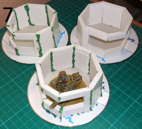 Too few tanks: Terrain Tutorial: Simpler Mini Bunkers for 40K Warhammer Terrain, 40k Terrain, Miniature Gaming, Game Terrain, Wargaming Terrain, Miniature Wargaming, The Toys, Mini Games, Games Workshop