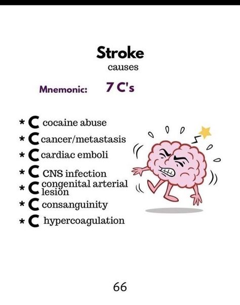 Stroke Causes #nursingstudent #nursesrock #memorize - Image Credits: Laura Sotorres Medical Pneumonics, Nursing School Studying Cheat Sheets, Learn Biology, Medical Mnemonics, Nursing School Essential, Medicine Notes, Nursing School Motivation, Medical School Life, Nurse Study Notes