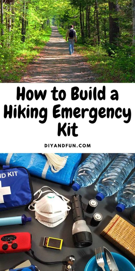 How to Build a Hiking Emergency Kit, especially for family outings, the items that should be packed and brought while hiking. alt= Hiking Emergency Kit, Emergency Supplies Checklist, What To Keep In Your Emergency Kits, Emergency Kit For Hiking, Hiking Kit, Backpacking First Aid Kit, Mini Emergency Kit, Hiking Hacks, Hiking Checklist