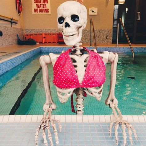 Skellie, the Skeleton with her Own Instagram Account - Neatorama Silly Skeleton, Skeleton Figure, Skeleton Girl, Finally Happy, Social Media Trends, Spooky Scary, Skull And Bones, Halloween Skeletons, Every Girl