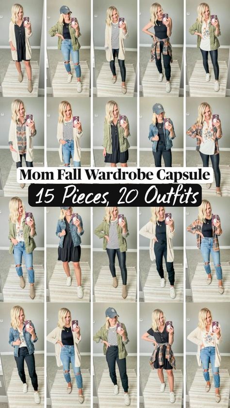 Chic Mom Outfits, Mode Ab 50, Capsule Wardrobe Casual, Look Boho Chic, Mom Wardrobe, Mom Fall, Wardrobe Capsule, Fall Wardrobe Essentials, Fashion Capsule Wardrobe